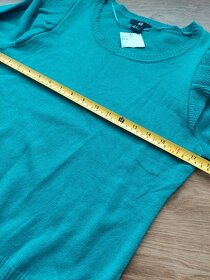 Vel. S H&M nový zelený svetr s volány - 5