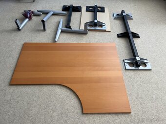 Rohový pracovní kancelářský stůl IKEA - 5