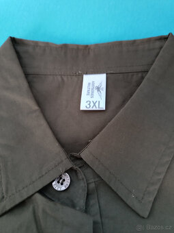 Khaki košile, s nášivkami, - 5