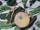 Nádherná ratanová "ananas" hnědá kabelka - 5
