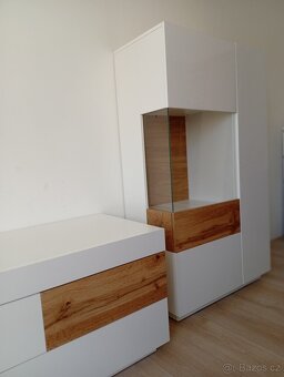 obývací stěna Silke - biela farba, vysoký lesk - 5