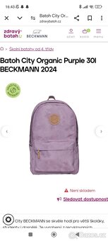 Batoh / aktovka + pouzdro - Beckmann City Organic purple - 5