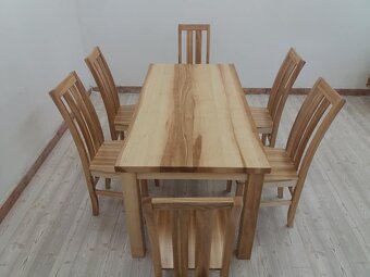 nový masivní jasanový stůl, deska 4 cm, Odvoz, montáž po Čr - 5