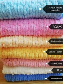 Nová měkká pletená deka puffy - 5