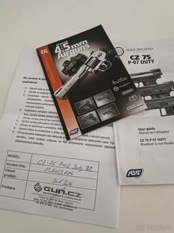 Vzduchová pistole CZ-75 P 07 DUTÝ BLOWBACK - 5