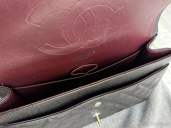 Originální kabelka Chanel Double Flap Classic Bag černá stří - 5