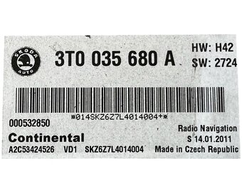 Original navigace Škoda Columbus RNS510 3T0035680A - 5