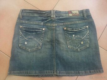 2x sukně vel. 42- džínová a šifonová zn. Tchibo a Jeans - 5
