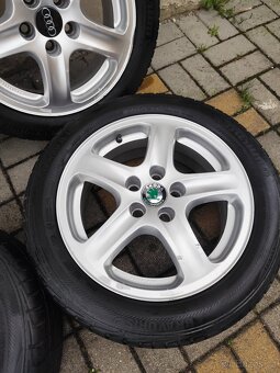 ALU 5x100 r15 ŠKODA + LETNÍ PNEU - 5