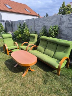 Prodám dřevěnou značkovou sedací soupravu NOE - 5