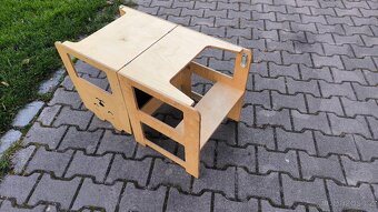 Craffox multifunkční dřevěná učící věž - dětský stoleček - 5