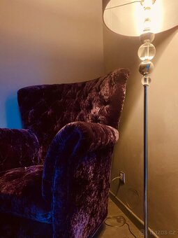 Křeslo ušák s taburetem - 5