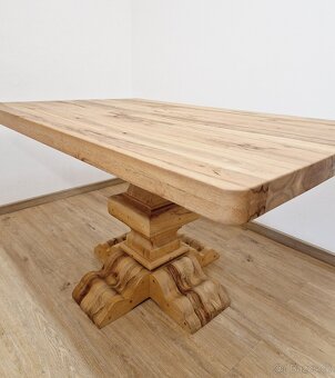 Nový masivní stůl drásaný dub 90x140 cm - 5