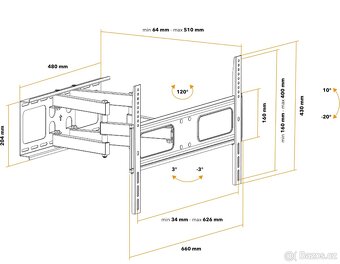 Nový držák na TV 36”-70” AlzaErgo M310B - 5