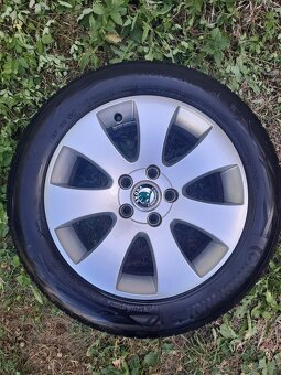 Alu kola 5x112 originál Škoda Superb, Yeti 205/60 R16 - 5