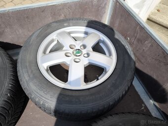 Originál Skoda Alu disky 15" s pneu Hankok 196/65/15 - 5