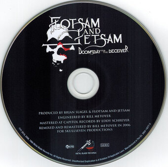 CD Flotsam&Jetsam ‎- Doomsday For The Deceiver 1986 digipack - 5