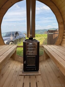 Sudová sauna 2,5 m + ochlazovací sud - 5