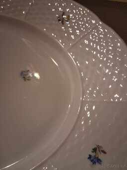 Starý porcelán - oválný servírovací tác. - 5