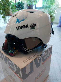 Dívčí lyžařská helma UVEX, bílá, vel. XS (48-52 cm) - 5
