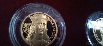 SADA 4 ZLATÝCH MEDAILÍ KAREL IV. A JEHO MANŽELKY, Au999/12,4 - 5