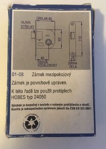 Dveřní klika mosaz(k dispozici 2ks a 1 dveř.zámek) - 5