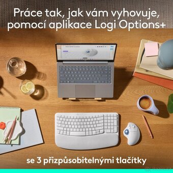 Logitech M575 TrackBall, bílá - 5