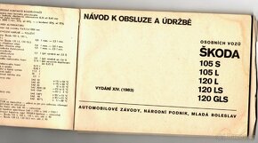 návod k obsluze + serviska z r. 1983 k eMkovému modelu ŠKODA - 5