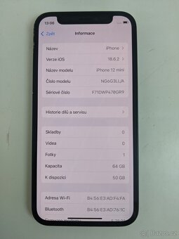 iPhone 12 mini 64gb black. Záruka 6 měsíců. - 5
