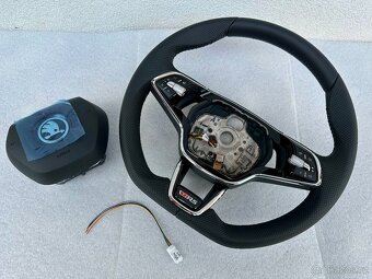 Volant zkoseny DSG VRS airbag skoda octavia IV vyhrievany - 5