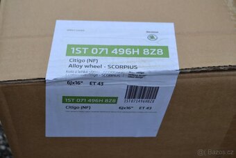Škoda Citigo/Seat Mii,VW UP -Nové orig. Alu kola R16, 4x100 - 5