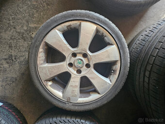 18" alu orig.Škoda s pneu 225/40r18 Fulda - 5