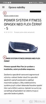 Power System Fitness opasek Neo Flex černý - S Používaný, a - 5