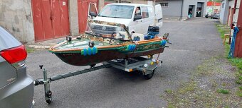 RETRO Motorový člun DDR+přívěs po STK - 5