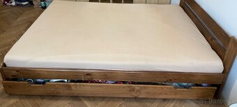 Manželská postel dub / Double bed from oak - 5