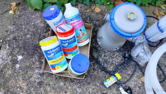 Bazén, schůdky, chemie. - 5