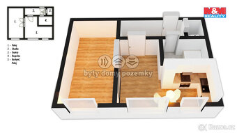 Pronájem bytu 1+1, 53 m², Česká Třebová, ul. Nádražní - 5