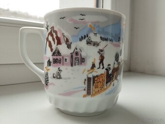 sběratelský retro hrnek - zimní koník - 5