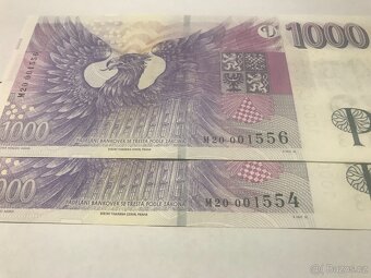 BANKOVKY 1000 KČ S PŘÍTISKEM SÉRIE M - 5