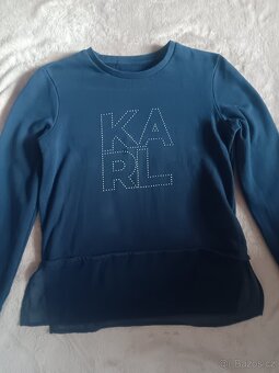 Karl Lagerfeld modrá mikina,vel.36/38 - 5