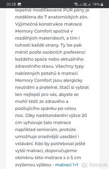 MPO - ortopedické MATRACE MEMORY COMFORT - 5