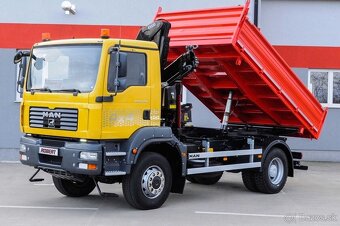 MAN TGA 18.280 4X4 TŘÍSTRANNÝ SKLÁPĚČ HYDRAULICKÁ RUKA EU-4 - 5
