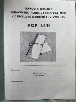 Hoblovka - přídavné hoblovací zařízení VOP-35/H - 5