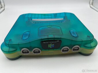 Nintendo 64 clear blue a ovladač s novým joystickem - 5