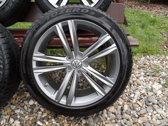 Originál Alu Kola VW +Zimní Pneu, 245/45/18 5X112 - 5