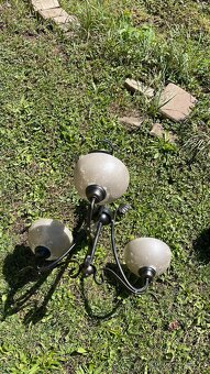 3 ramenný Lustr - mosaz, černý + lampa nástěnná - 5