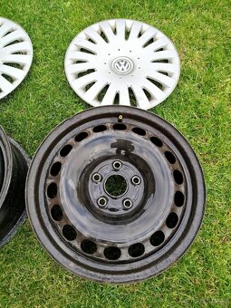 VW 5x112 R16 plechové disky s poklicemi - 5