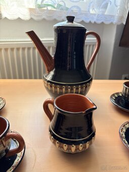 Bulharská retro čajová souprava - černá - 5