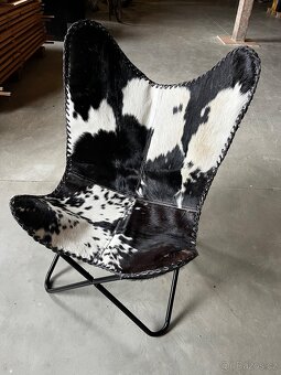 Designové křeslo z pravé kravské srsti - 5