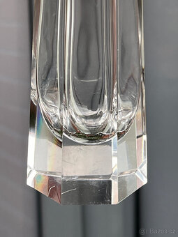Hranatá váza 15 cm, křišťálové sklo, Václav Hanuš - 5